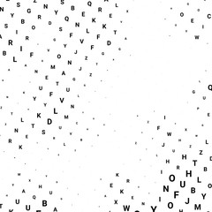 Abstract halftone texture with letters.