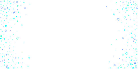 Blue, cyan, turquoise glitter stars confetti