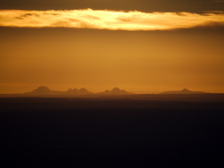 Panoramic view of the valley from Villa de Merlo, San Luis, Argentina.