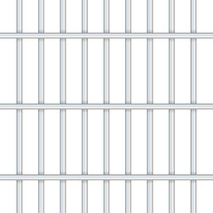 Prison bars isolated on transparent. Way out to freedom concept. Vector illustration.