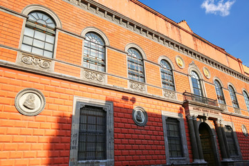 Obraz premium Mexico City streets in historic center near Zocalo Square