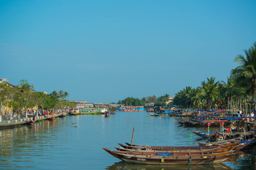Hoi An and its architecture, boats and lights.
