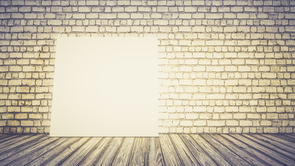 Vintage interior background. 3d rendering