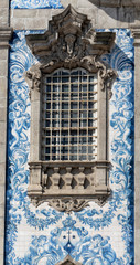 Carmo Church with blue and white decorative tiles - Porto, Portugal