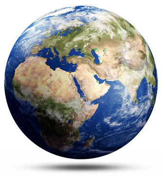 Planet Earth map globe