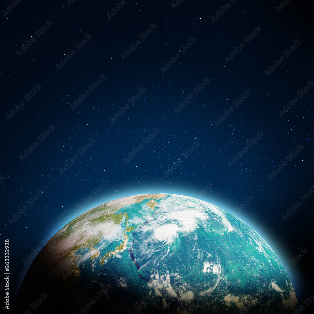Wall mural japan clouds 3d rendering