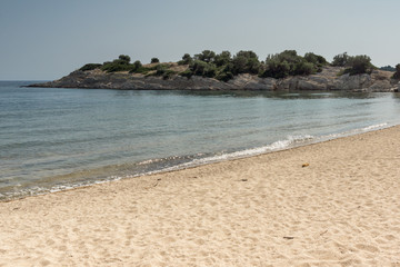 Summer view of Stiladario Beach at Sithonia peninsula, Chalkidiki, Central Macedonia, Greece