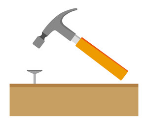 釘　トンカチ　打つ