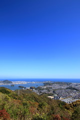 Fototapeta na wymiar 鷲尾山山頂からの眺望　春（高知県高知市）