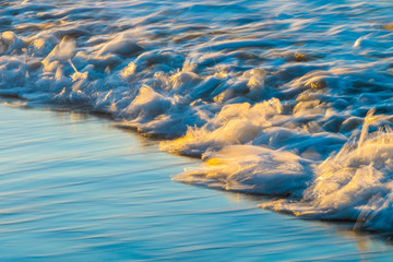 Close up of incoming whitewater wave