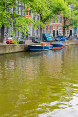 Fototapeta na wymiar アムステルダムの運河