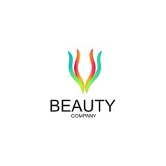 abstract beauty and fashion logo design vector illustration
