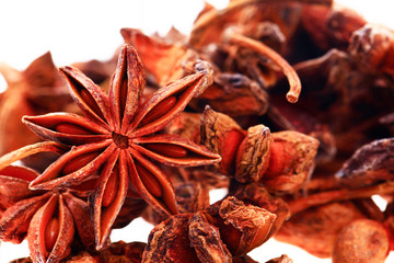 Anise isolation in the white background