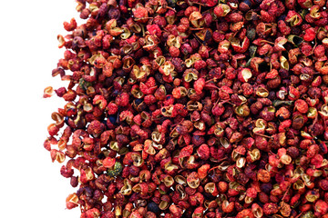 Chinese prickly ash on a white background