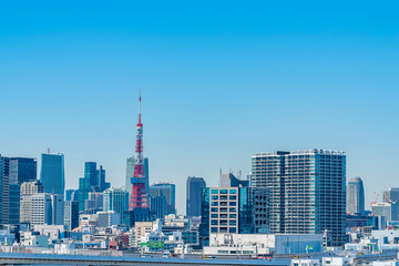東京の都市風景 Tokyo city skyline , Japan