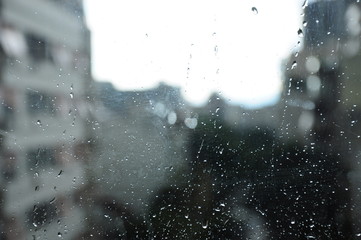 water drops on the window