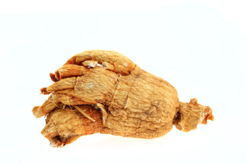 Ginseng on a white background