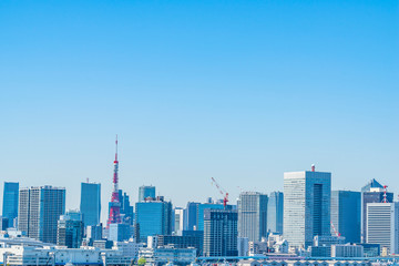 Fototapeta premium 東京の都市風景 Tokyo city skyline , Japan