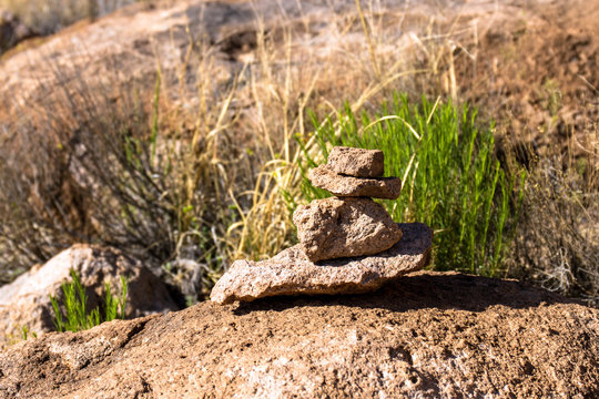 Trail marker at City of Rocks State Park in southern New Mexico