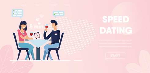 Man Woman Ask Questions Flirt Chat at Speed Dating