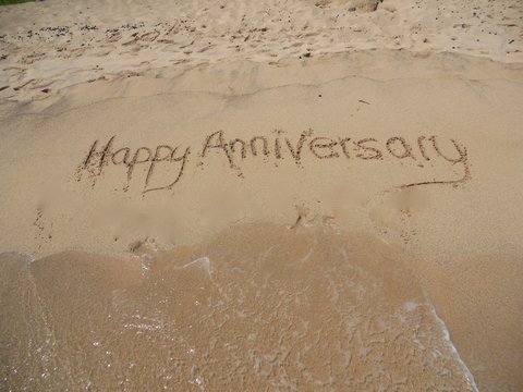 Happy Anniversary beach 