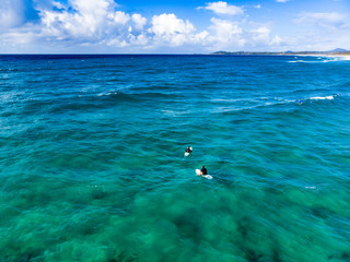 Drone shoot over the ocean