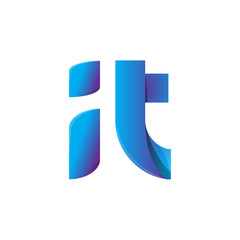 it circle lowercase design of alphabet letter combination with infinity suitable as a logo for a company or business - Vector