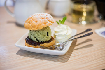 Red Bean Green Tea Ice Cream