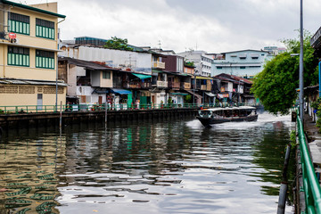 Passenger boats running on the Chao Phraya River