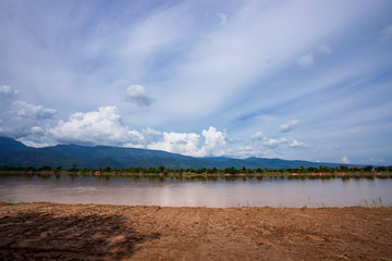 Growing vegetables along the river