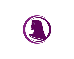 Muslimah hijab Logo template vector illustration design 