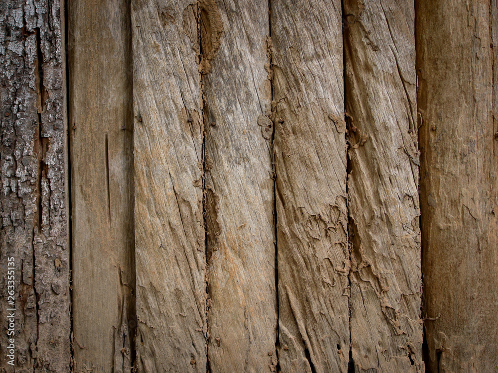 Poster the background of the surface of the wood is leaking.
