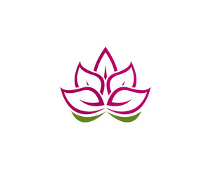 Beauty Vector Lotus flowers design logo Template 