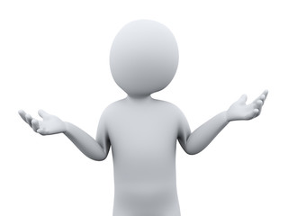 3d person dont know gesture