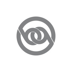 letters bq linked circle logo vector