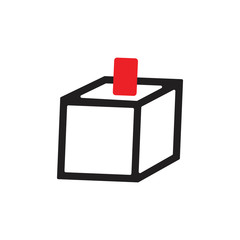 card insert to box symbol simple vector