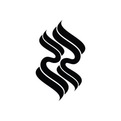 stripes ribbon motion simple logo vector
