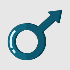 male gender symbol vector illustration