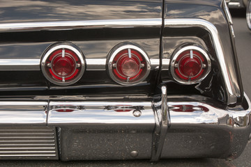 Car part art is specifically cropped to create interesting designs from classic American cars 04/19/2019