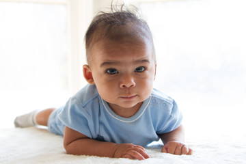 Fototapeta premium Mixed race three month baby boy