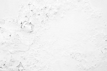 White Peeling Paint Concrete Wall Texture Background Suitable for Presentation and Web Templates with Space for Text.