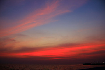 sunset over the sea