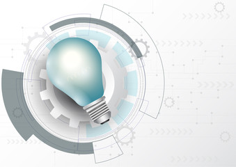 Obraz premium Glowing Light bulb business strategy plan concept. Creative design backgroud of idea innovative concept.