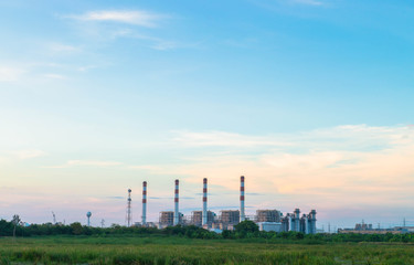 Fototapeta na wymiar oil and gas industry in powerplant