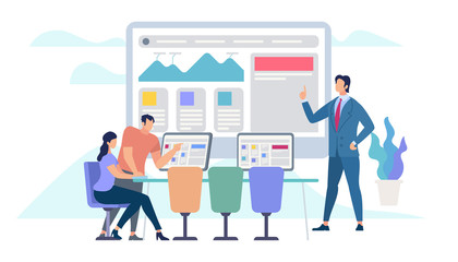 Business Meeting and Teamworking. Office Work.