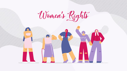 Vector Illustration is Written Womens Rights.