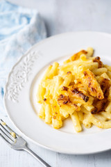 rustic golden creamy mac macaroni and cheese