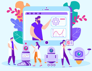 Vector Illustration Natural Learning Manner Flat.