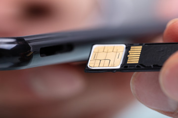Inserting Sim Card And Memory Card In A Mobile Phone