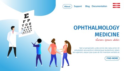 Ophthalmology Medicine Horizontal Banner. Eye Care
